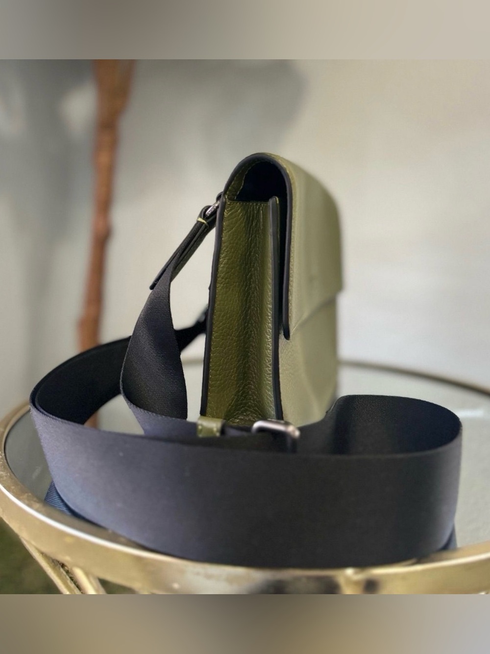 COACH Turner Flap Crossbody in Olive Refined Pebbled Leather - Picture 3 of 3